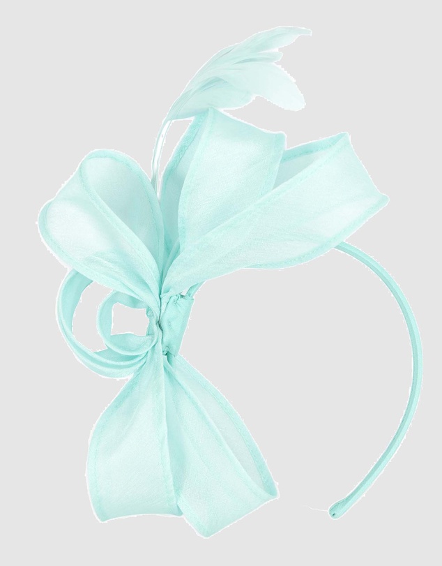 Max Alexander - Organza Blue Racing Fascinator