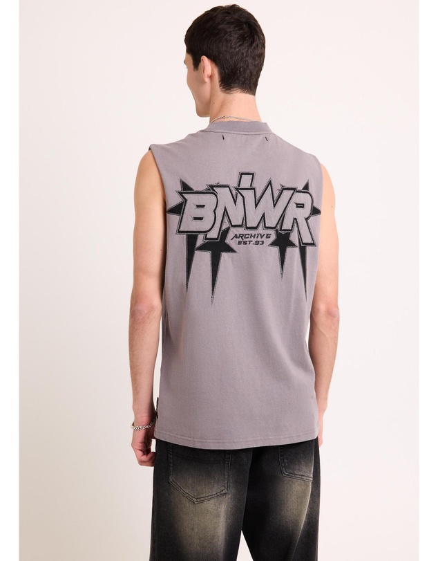 Black Noise White Rain - Asteroid Muscle Tank