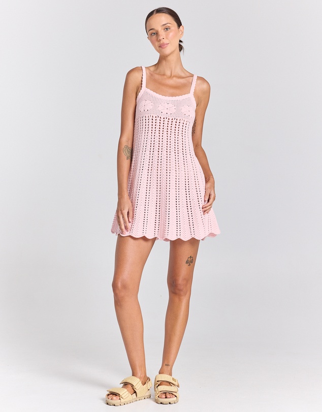 Poolside Paradiso - Maya Knit Sunfolk Dress - Pink