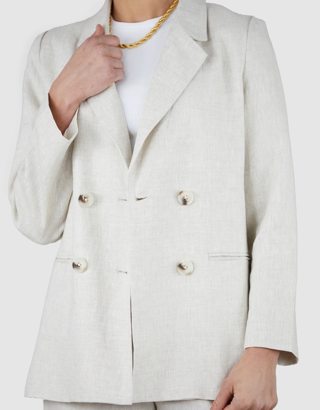 Amelius - Azure Linen Blazer