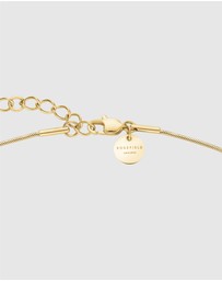 Rosefield - Pavé Striped Gold-Tone Necklace