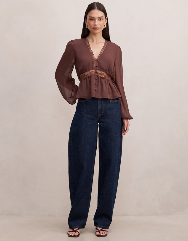 Forever New - Matilda Lace Detail Blouse