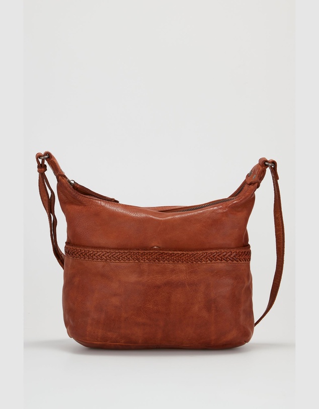 Evity - Isla Leather Braided Crossbody Bag