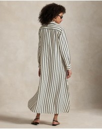 Polo Ralph Lauren - Striped Silk-Blend Shirtdress - ICONIC EXCLUSIVE