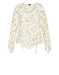 City Chic - Sweet Boho Print Top