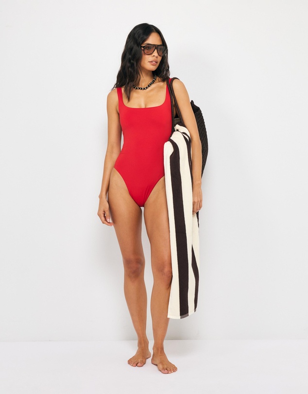 AERE - Margaux Square Neck Swimsuit