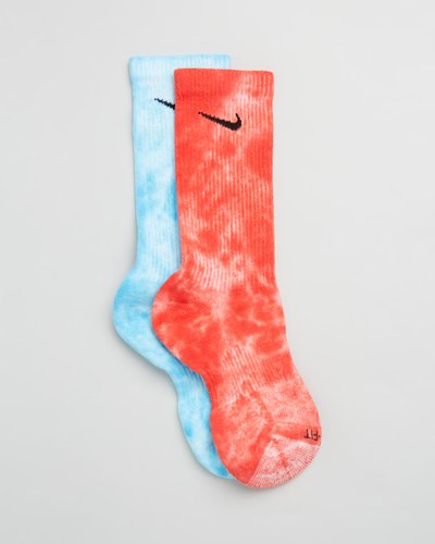 Cushioned Tie-Dye Crew Socks (2 Pairs)