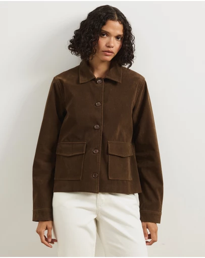 Atmos&Here - Nell Faux Suede Shacket