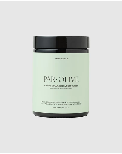 Par Olive - Marine Collagen Superpowder (Ceremonial Grade Matcha) Jar