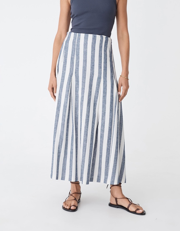 Forcast - Ikaria Linen Blend Midi Skirt