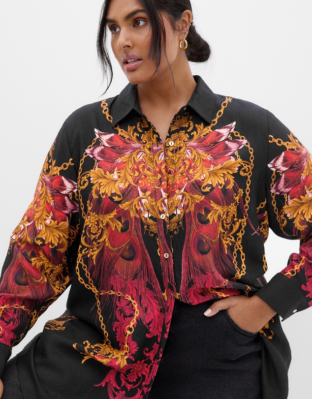 City Chic - Plus size Savannah Lavish Shirt - black