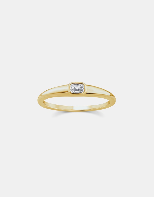 Zoe Olivia - 9K Gold Emerald Lab Grown Diamond Ring