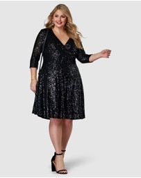 Pink Dusk by Curve Project - Are You Jelly Sequin Dress