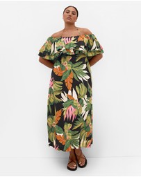 City Chic - Paradiso Print Maxi Dress
