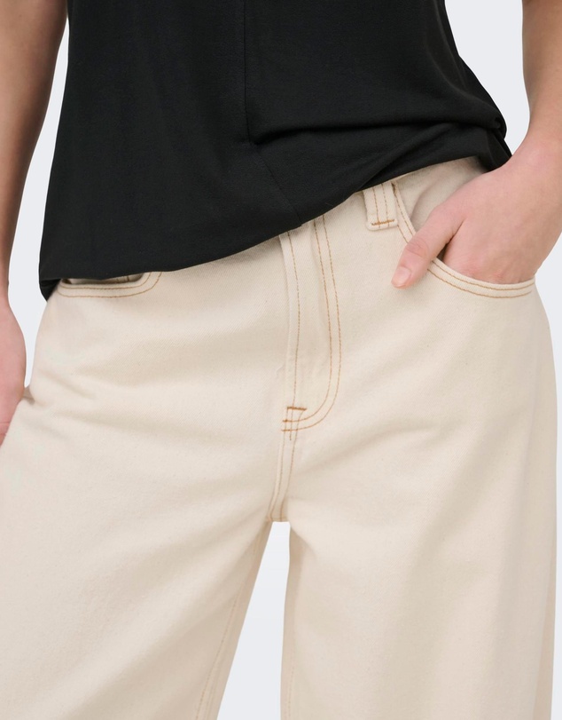 ONLY - Frankie High Waist Cropped Barrel Fit Jeans