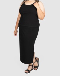 Love Your Wardrobe - Chelsea Rib Knit Midi Skirt