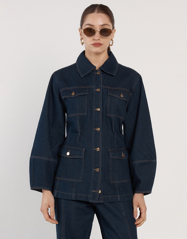 Fate + Becker - Wren Denim Sculpted Jacket