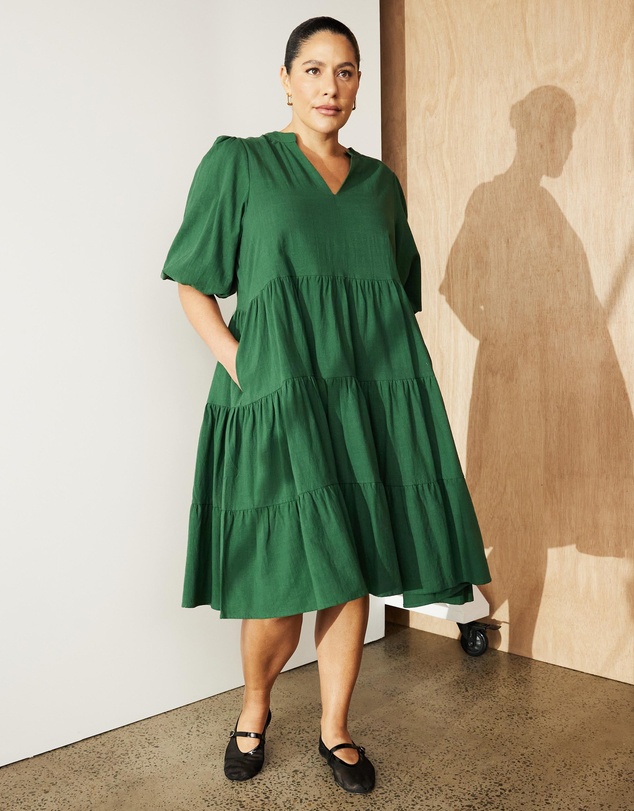 Atmos&Here Curvy - Eydis Cotton Midi Dress