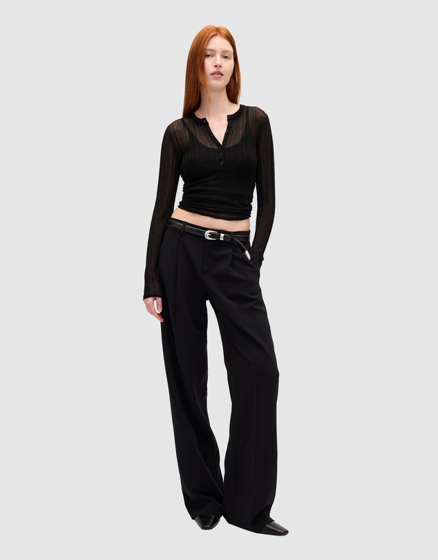 GAP - 365 Tribeca Twill Low Rise Wide Leg Pants