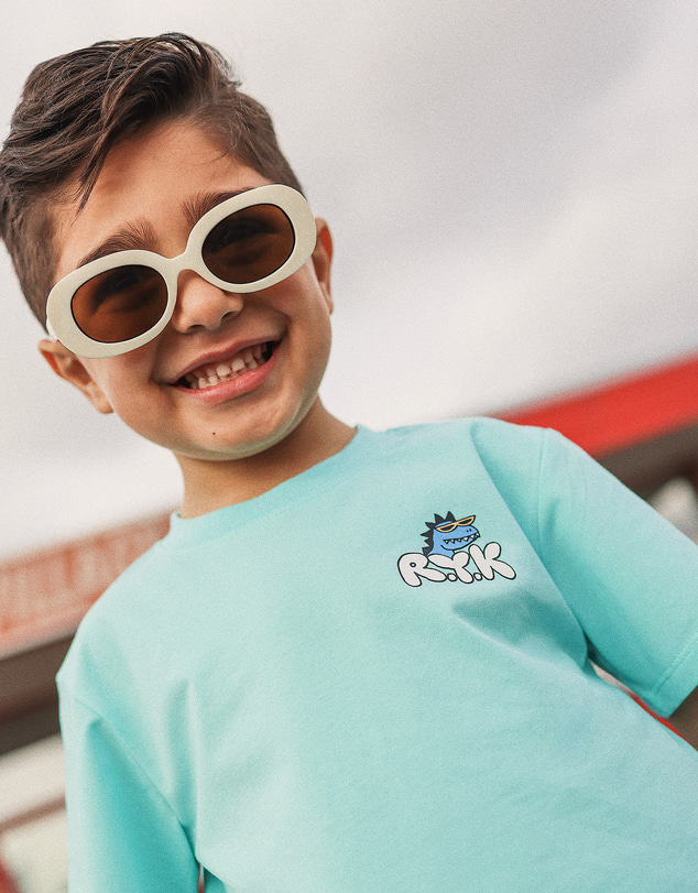 Rock Your Kid - Jet Tee in Aqua Sea