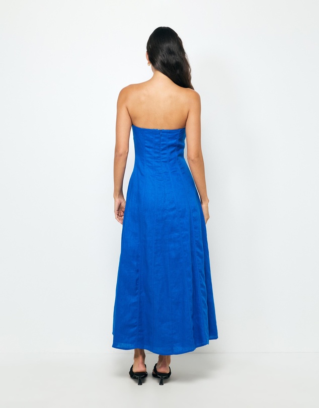 AERE - Blake Strapless Panelled Midi Dress