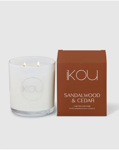 IKOU - Limited Edition Candle Large - Sandalwood & Cedar