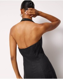 AERE - Rosa Linen Halter Midi Dress