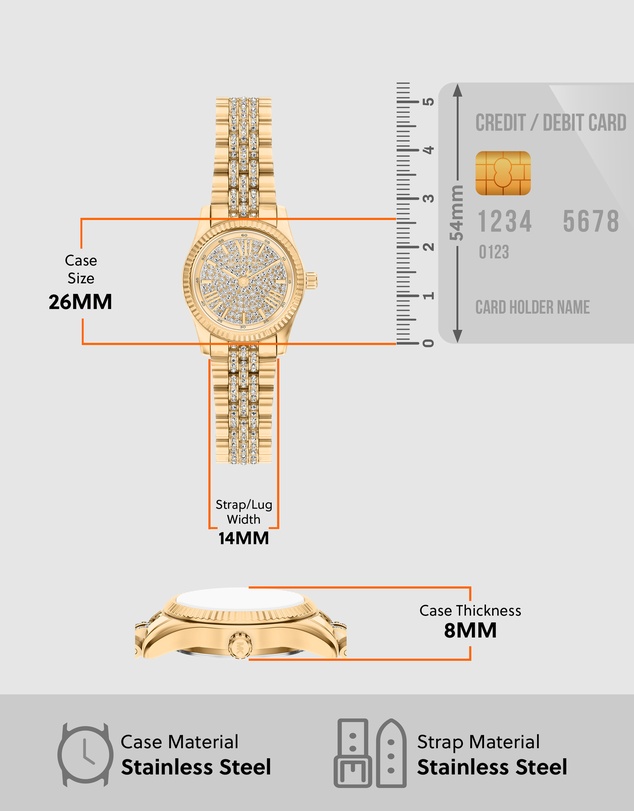 Michael Kors - Lexington Gold Tone Analogue Watch