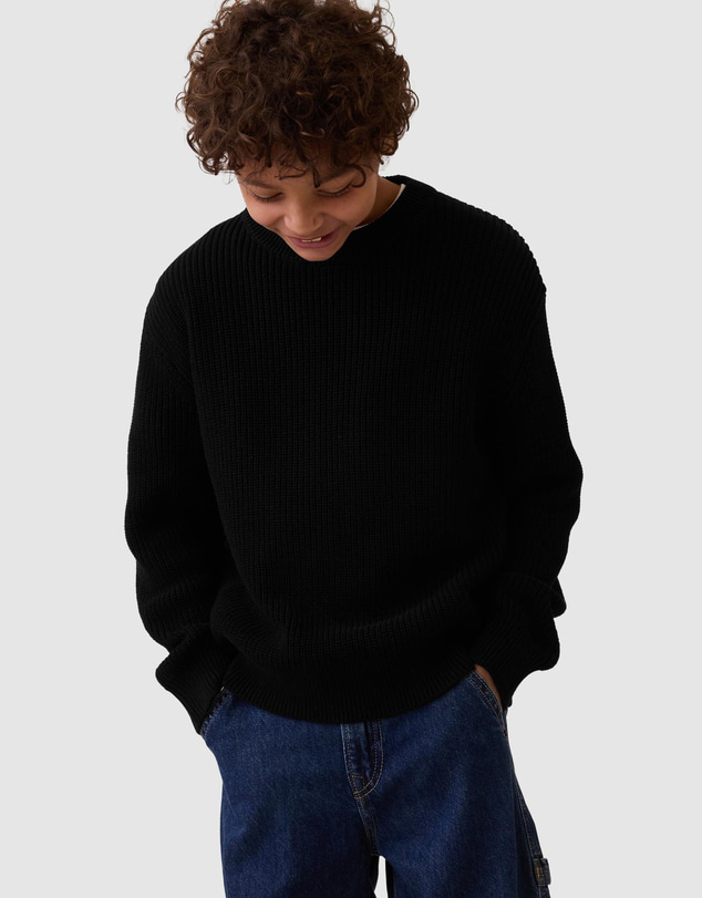 GAP - LS Cotton Crew Shaker - Kids-Teens
