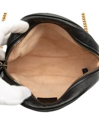 Pre-Loved by Azura Reborn - Pre-Loved Mini GG Marmont Matelasse Leather Round Crossbody