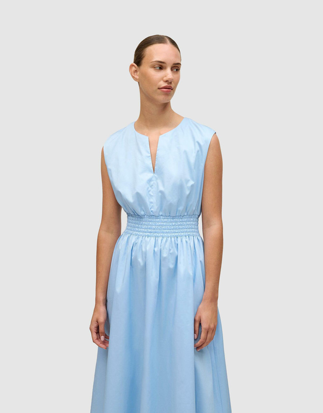 Trenery - Cotton Sateen Shirred Waist Dress