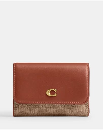 Coach - Signature Coated Canvas Essential Half Flap Card Case
