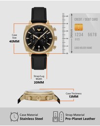 Emporio Armani - Black Chronograph Watch