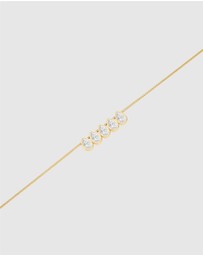 Rosefield - Playful Diamonds Multi Drops Gold-Tone Necklace