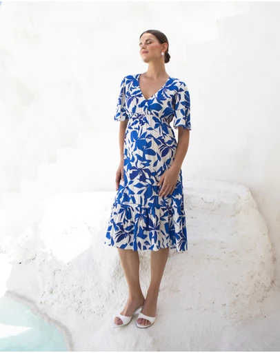 Soon Maternity - Anika Midi Feeding Dress