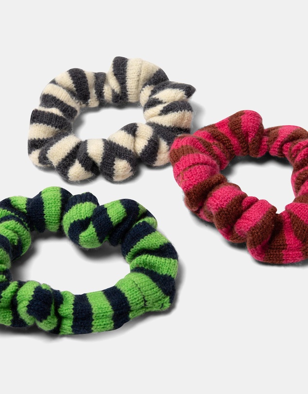 Damson Madder - Stripe Knitted Scrunchies