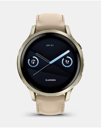 Garmin - Venu 4, 41mm, Leather Band