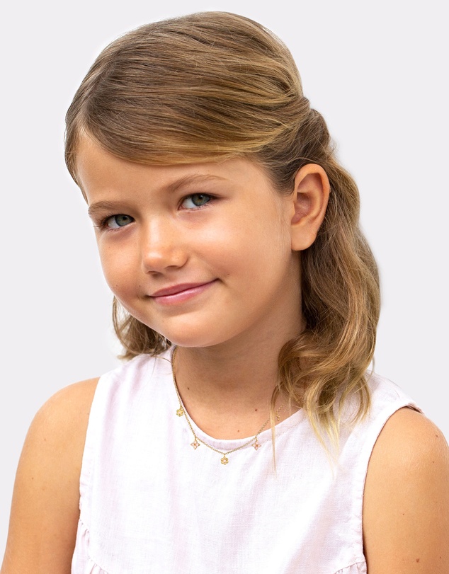Elli Jewelry - Floral Kids Necklace in Gold-Plated 925 Silver