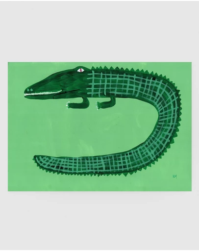 Inka Arthouse - Green Crocodile by Nancy McKie