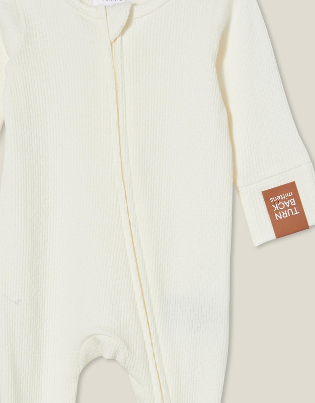 Cotton On Kids - Littlie Organic Long Sleeve Zip Romper