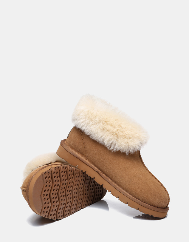 EVERAU - EverAU Ugg Mallow Slipper Sheepskin Upper House Shoes