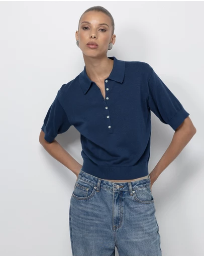 AERE - Abbey SS Knit Polo