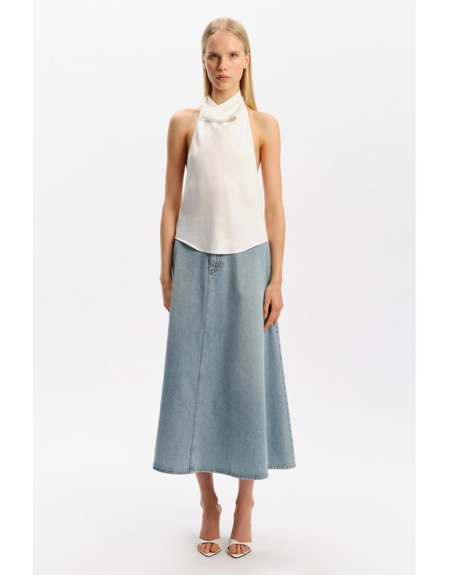 Bardot - Joslyn High Neck Satin Top