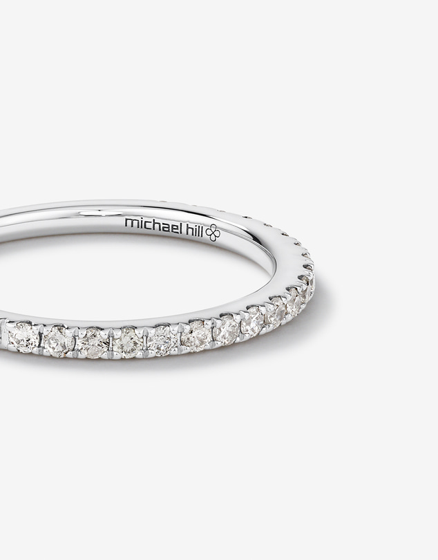 Michael Hill - Wedding Band with 0.34 Carat TW of Diamonds in 14kt White Gold