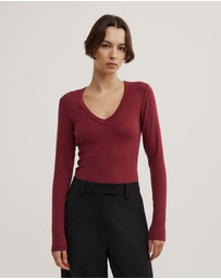 Witchery - V-neck Long Sleeve Top