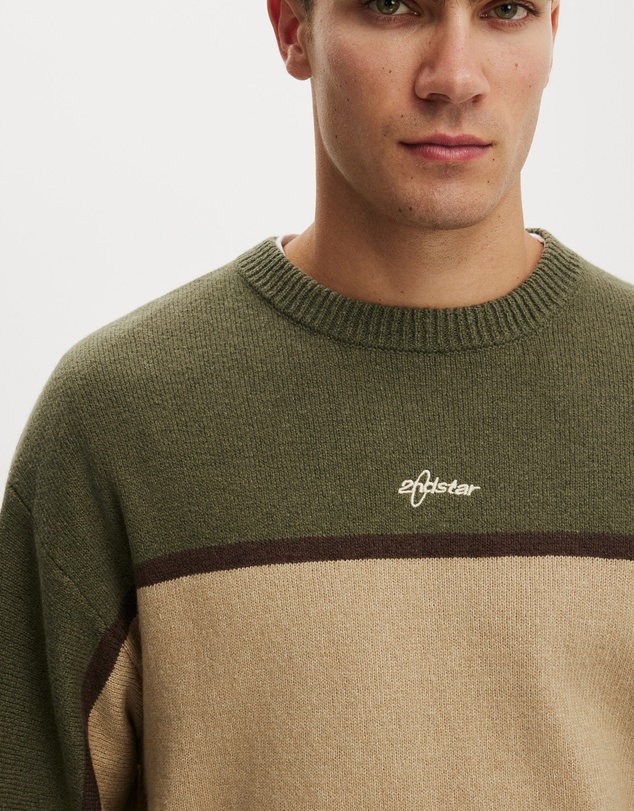 Cotton On - Panelled Crew Knit