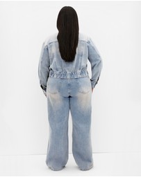 City Chic - Plus sizeTalia Denim Jacket - mid wash