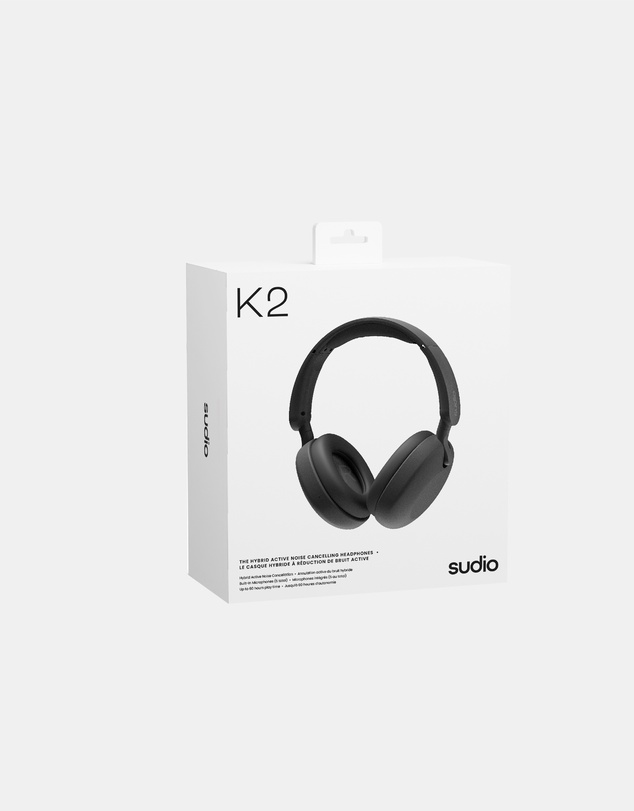Sudio - K2 - Over-Ear Hybrid ANC Headphones, Noise Cancelling, Dual Mic