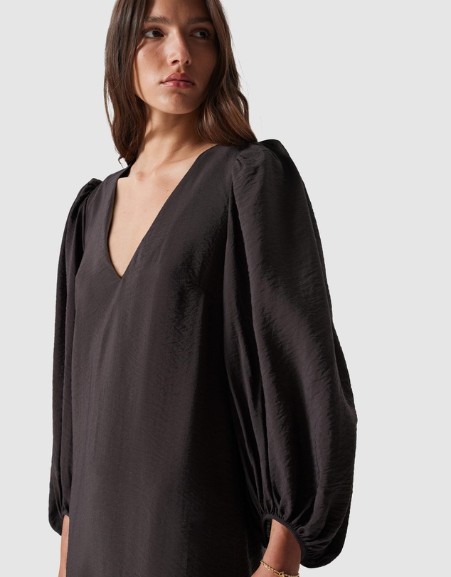 & Other Stories - Puff-Sleeve V-Neck Midi Dress