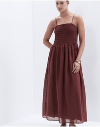 UNISON - Ramie Shirred Dress